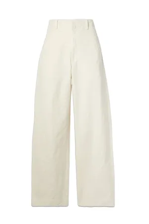 Meridian Cotton-twill Wide-leg Pants