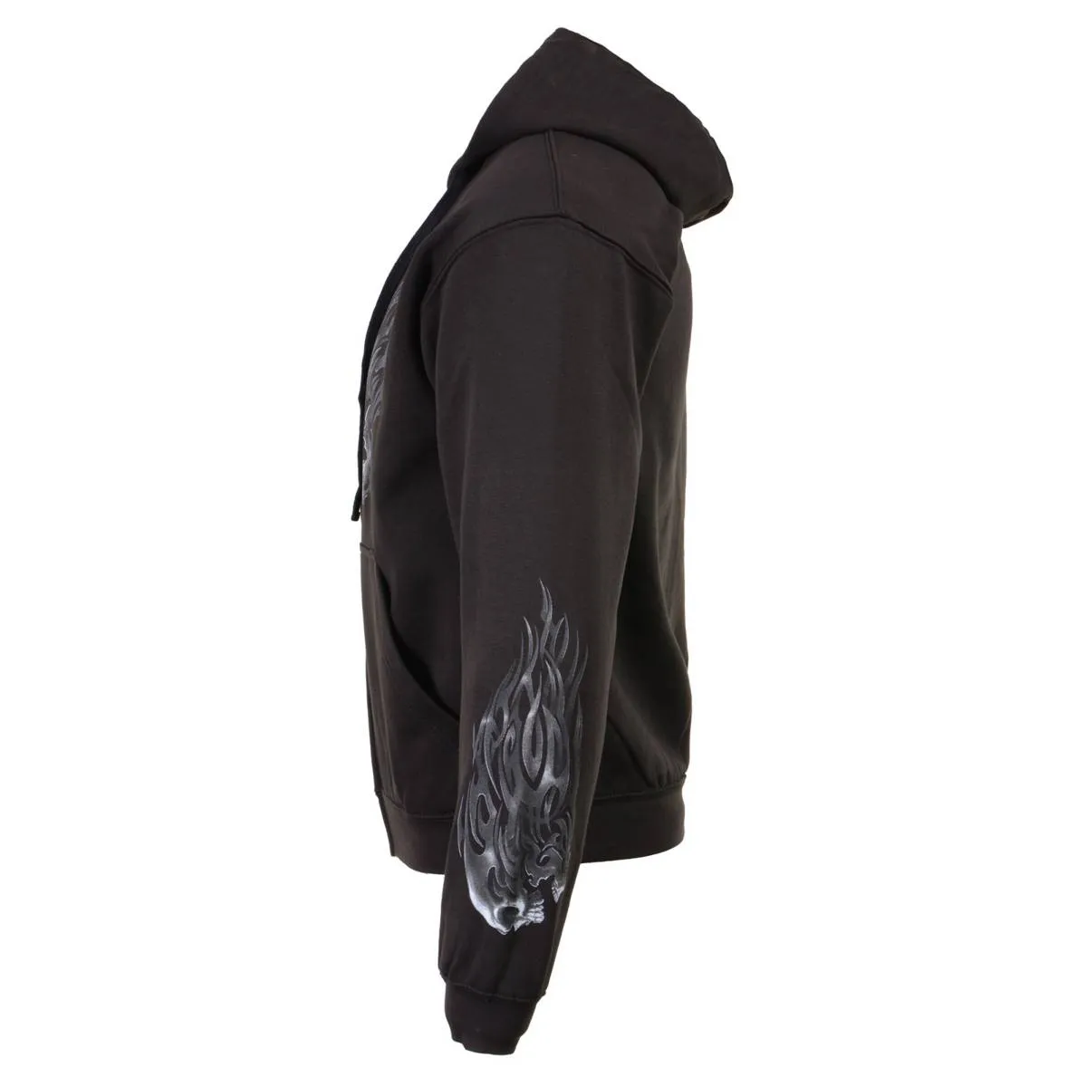 Milwaukee Leather MPMH118001 Men’s ‘Head Butt Skulls’ Black Hoodie