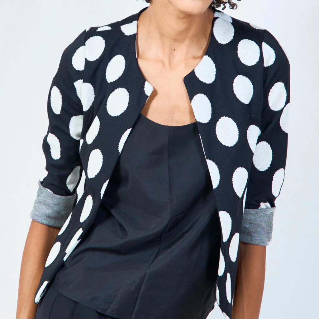 Open-front polka dot cardigan wholesale