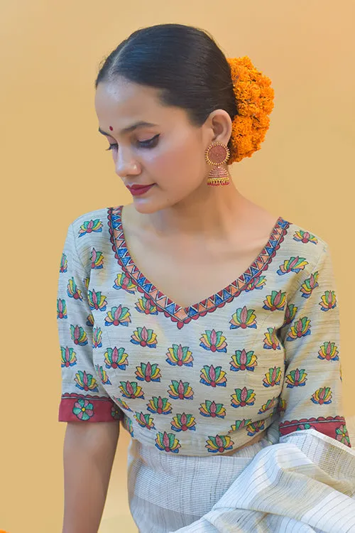 Padma Handpainted Madhubani Blouse Gubbaro