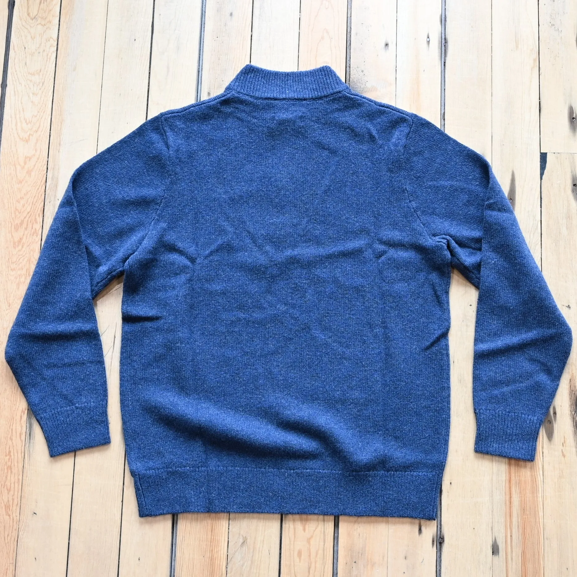 Pendleton Men's 1/4 Zip Sweater in Dark Blue and Heather