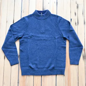 Pendleton Men's 1/4 Zip Sweater in Dark Blue and Heather