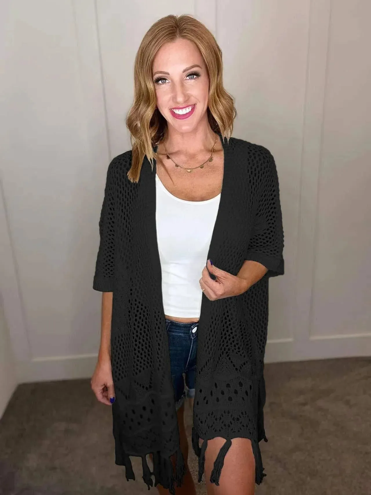 PREORDER: Amanda Crochet Cardigan in Six Colors