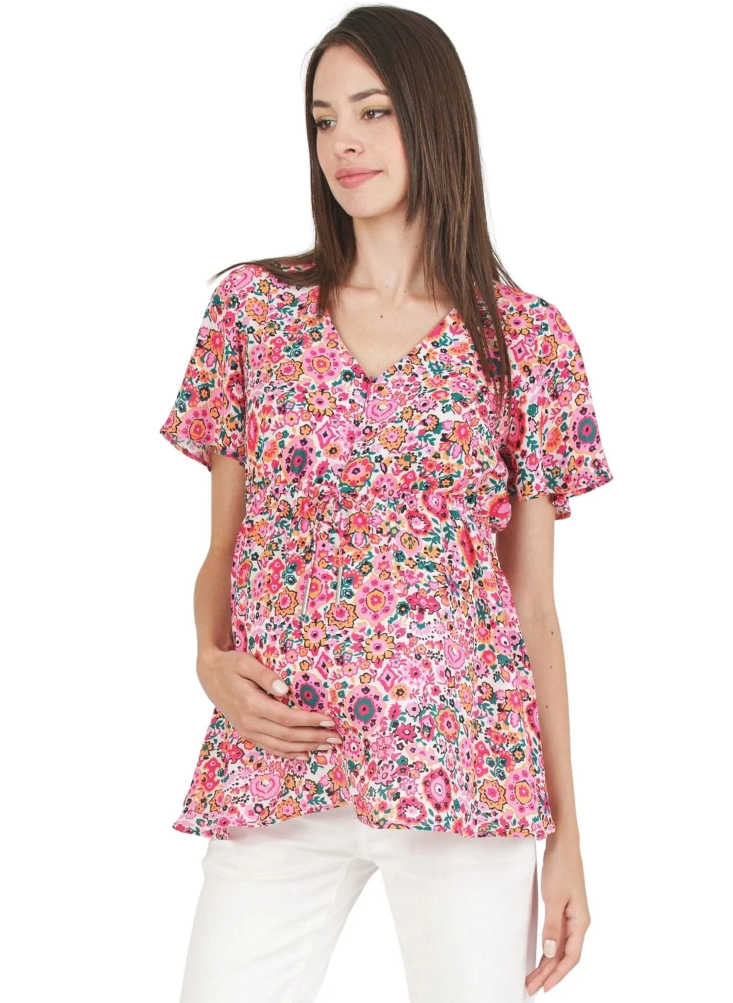 Printed Maternity & Nursing Top