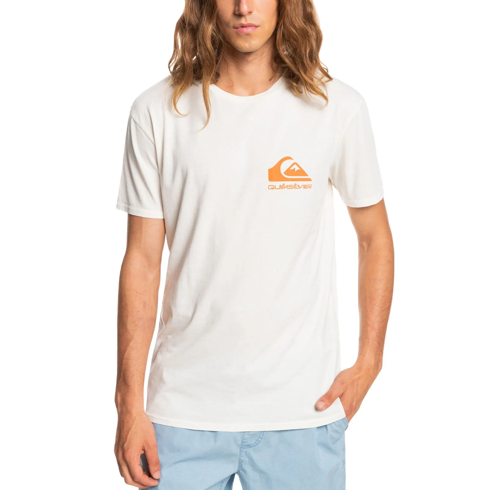 Quiksilver Mens How Are You Feeling Short Sleeve T-Shirt - Antique White