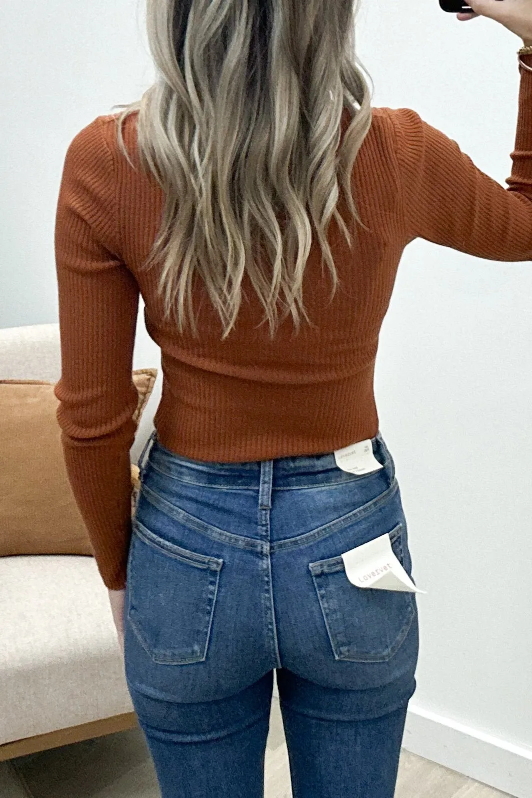 "Chic Layers" Top (Rust)