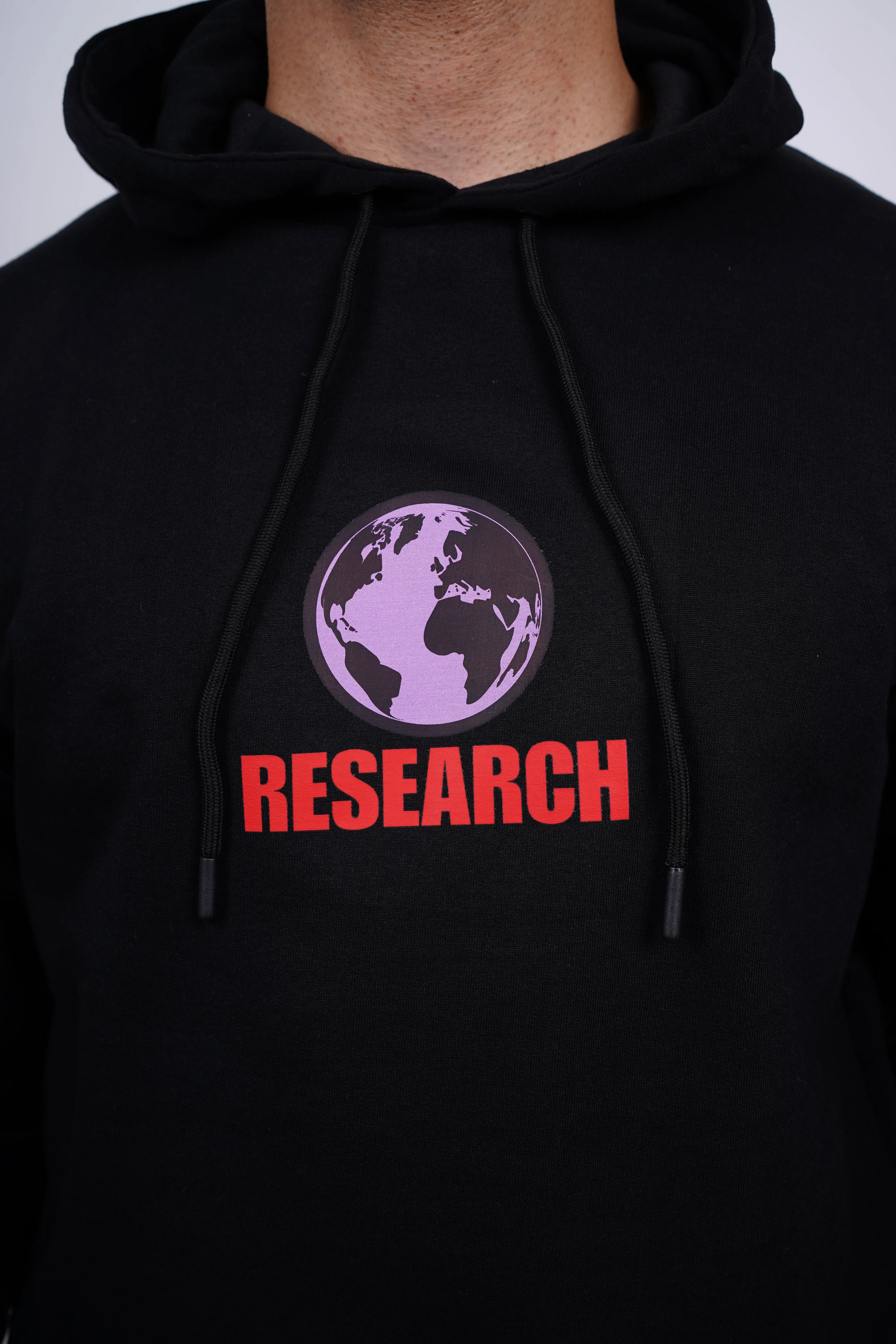 Research Relaxed Fit Black Hoodie For Men By DemonWear