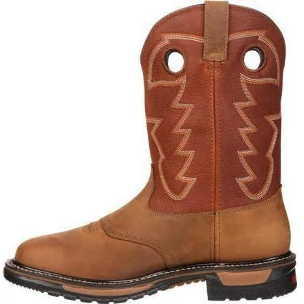 Rocky Men's Original Ride Waterproof Western Boot - Brown - RKYW039