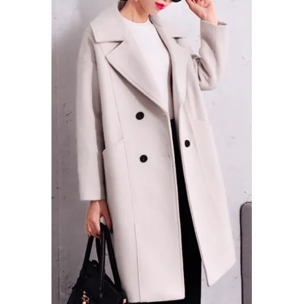 SINGLE BREASTED LONG WOOL COAT