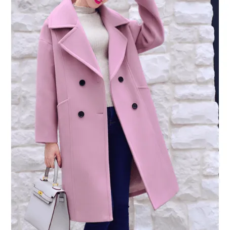 SINGLE BREASTED LONG WOOL COAT