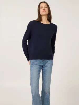 Sloane Cashmere Pullover in Navy