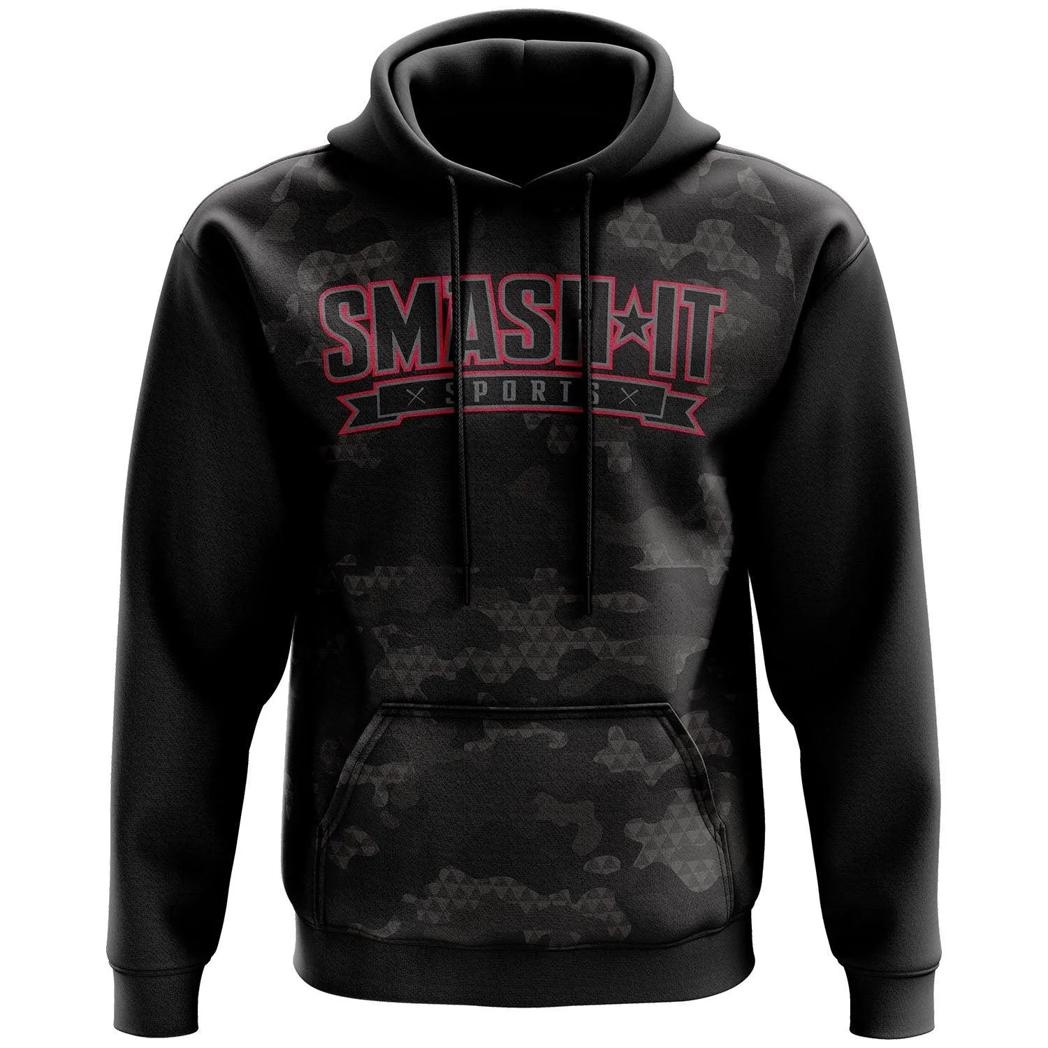 Smash It Sports Fleece Hoodie - Black Camo