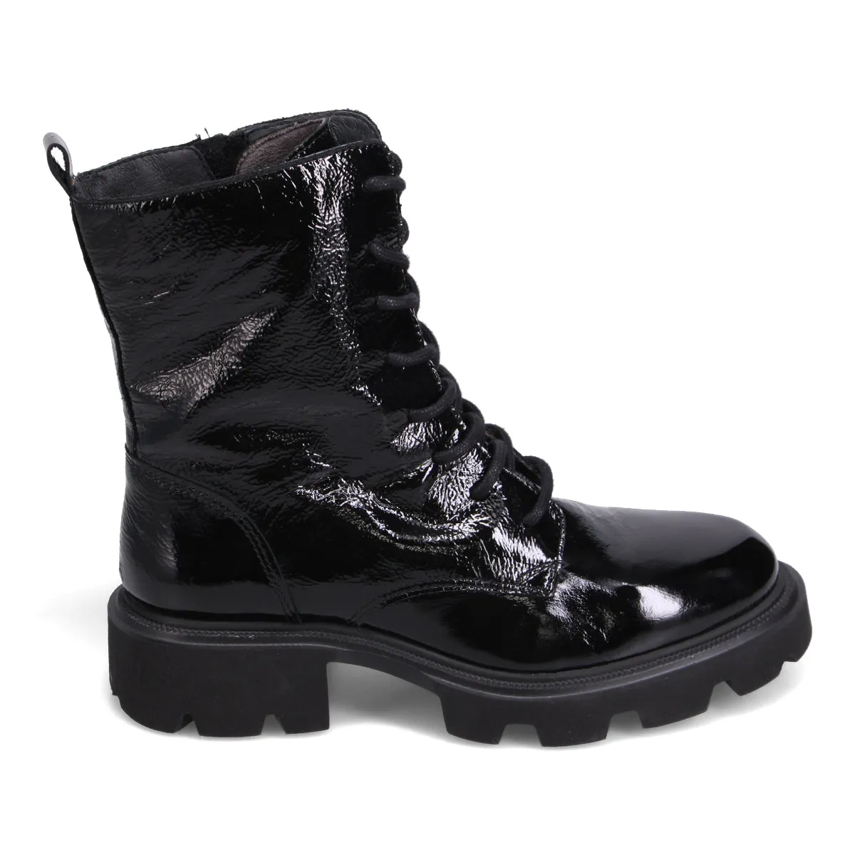 Techno Patent Lace-Up Boot