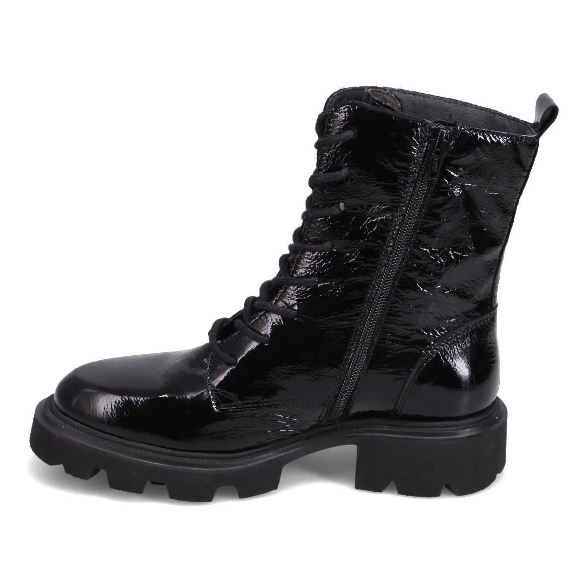 Techno Patent Lace-Up Boot