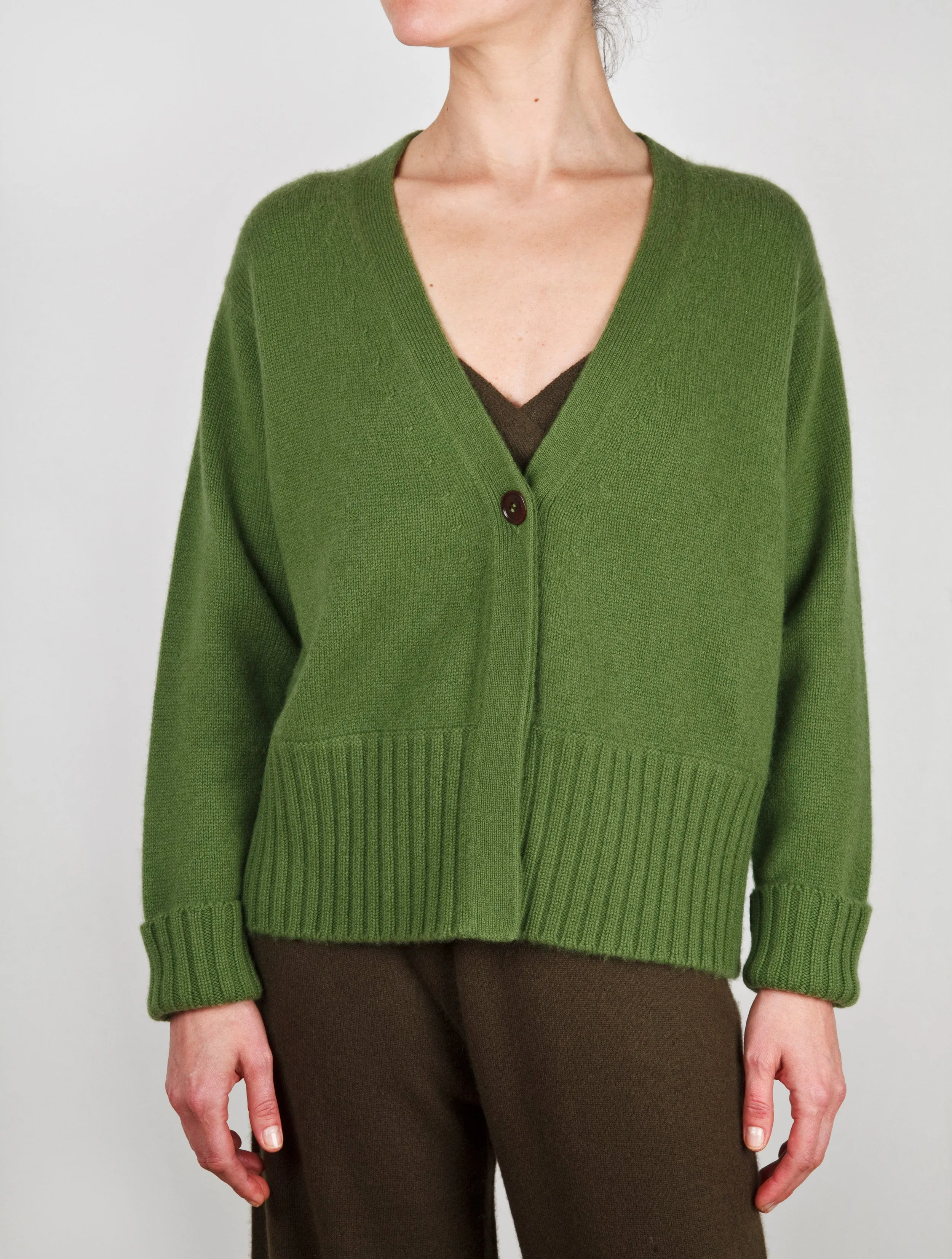 V Neck Cashmere Cardigan