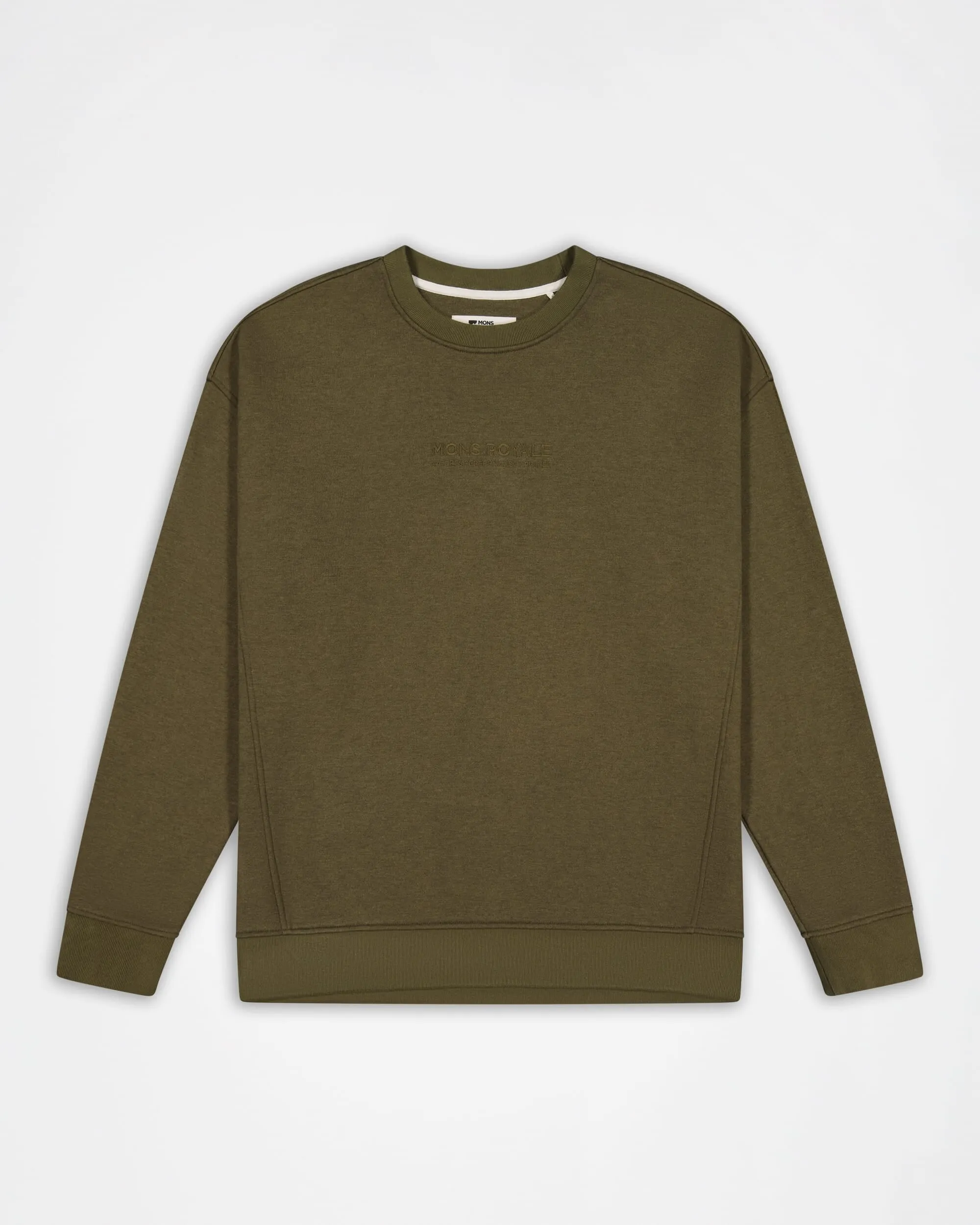 Verdant Merino Organic Cotton Crew - Dark Olive