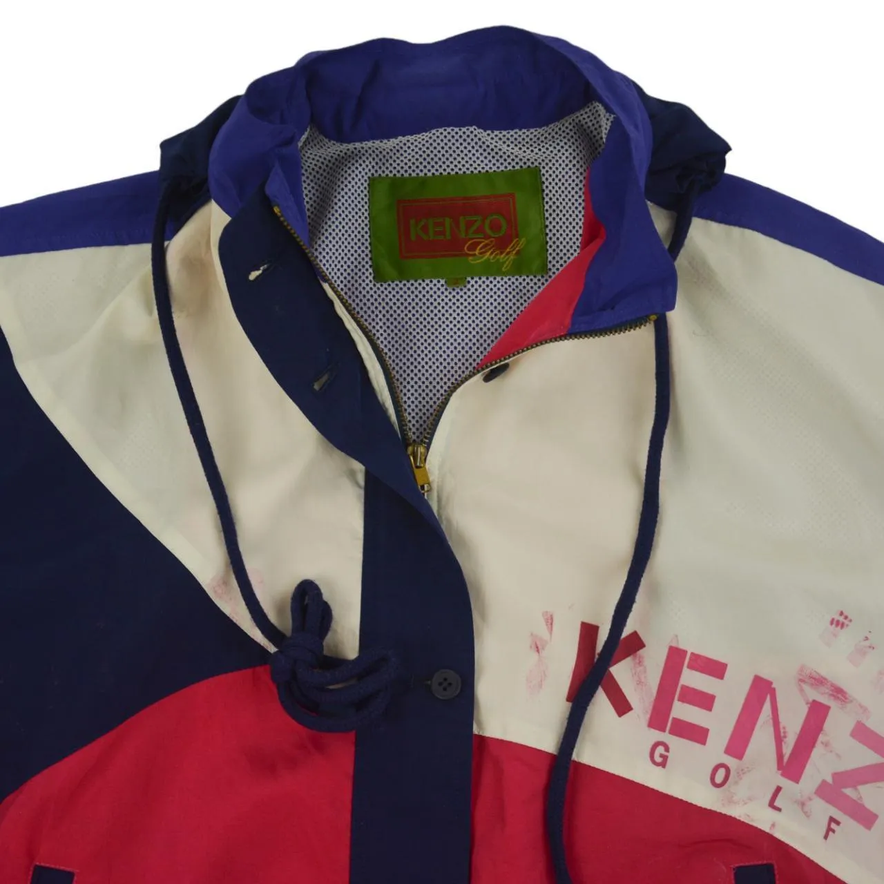 Vintage Kenzo Logo Zip Up Jacket Size M