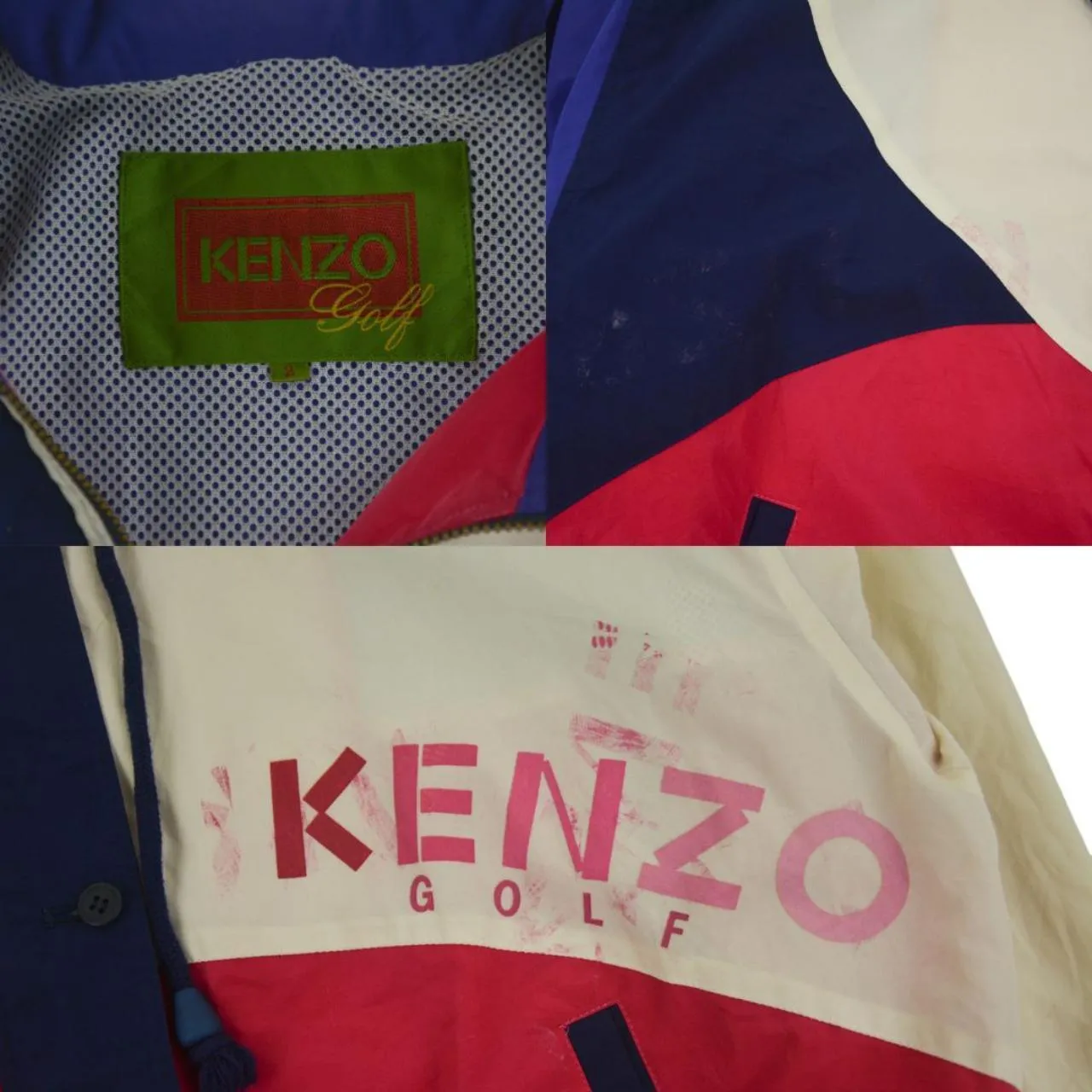 Vintage Kenzo Logo Zip Up Jacket Size M