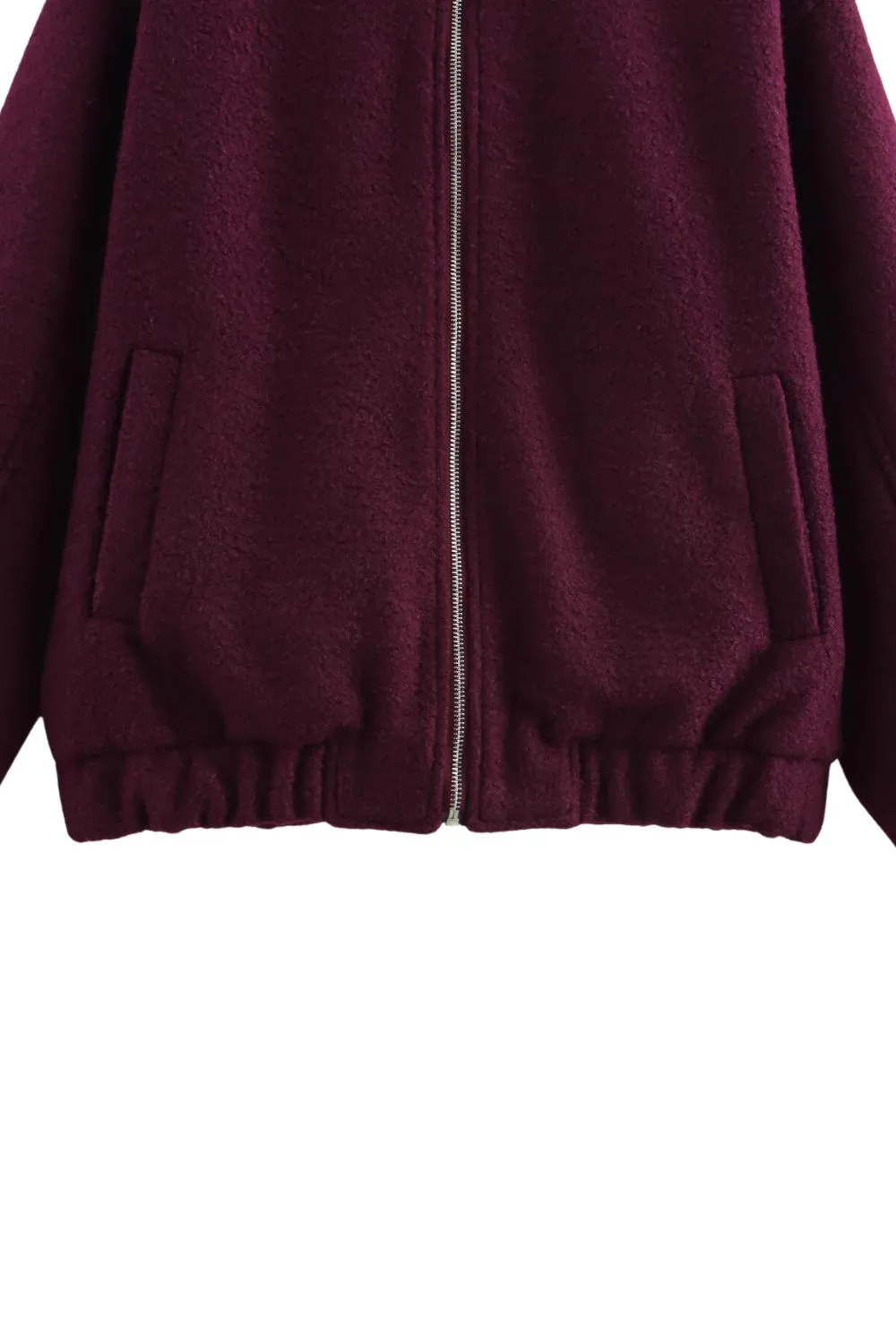 'Violet' Zipper-Adorned Short Jacket