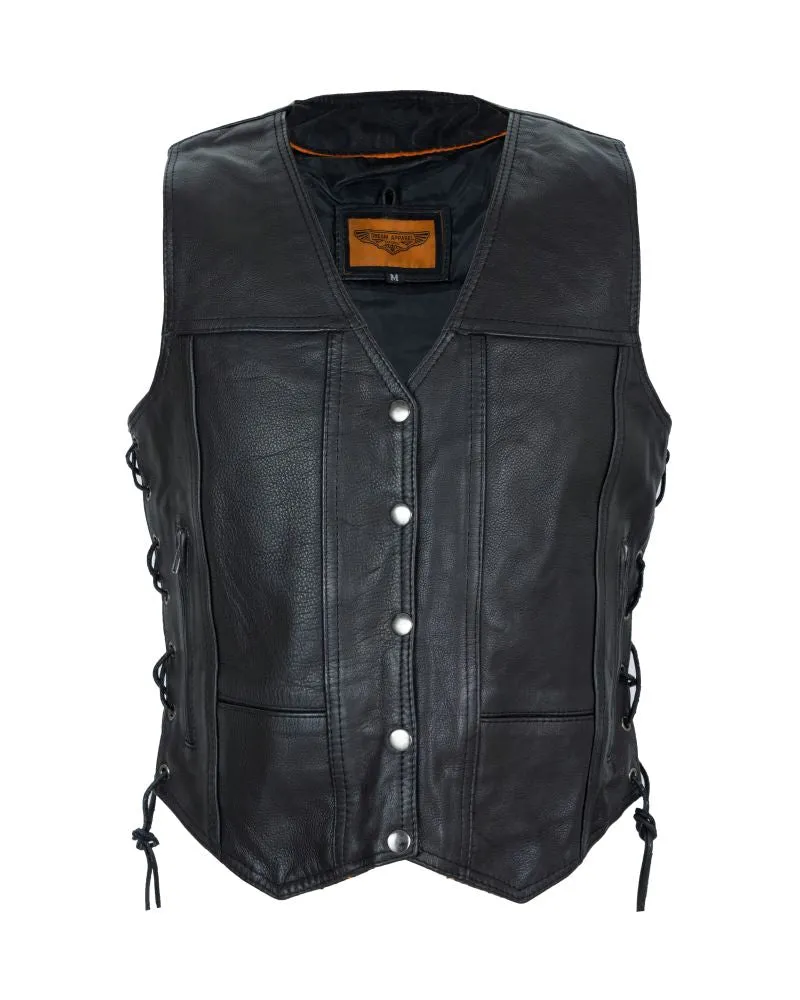 Womens Motorcycle Vest With 7 Pockets