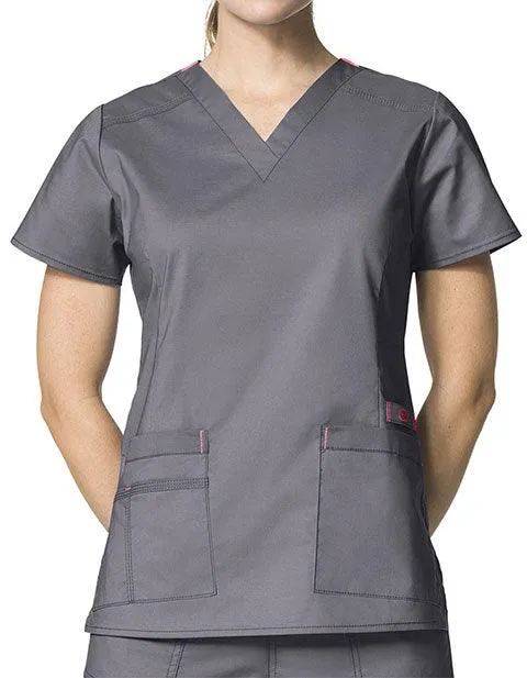 WonderWink 27.25 Inch Women's V-Neck Nursing Scrub Top