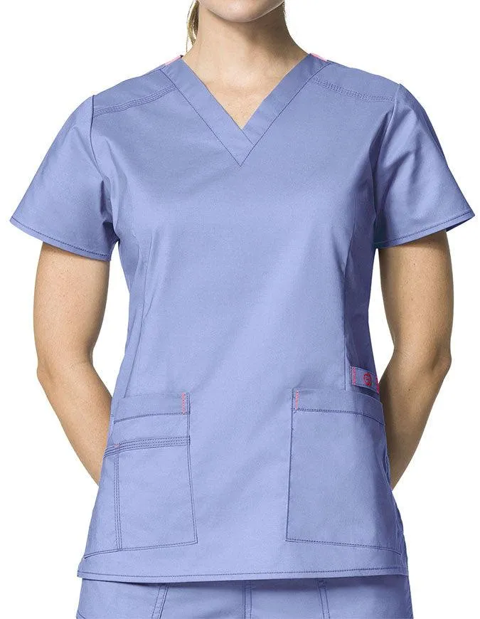 WonderWink 27.25 Inch Women's V-Neck Nursing Scrub Top