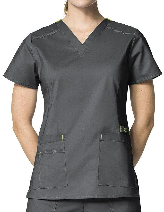 WonderWink 27.25 Inch Women's V-Neck Nursing Scrub Top