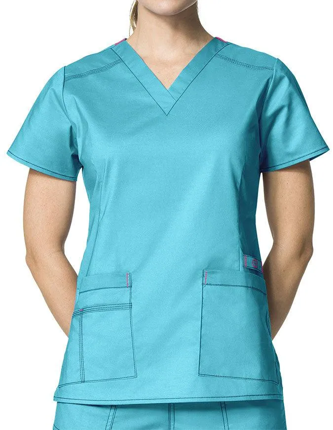 WonderWink 27.25 Inch Women's V-Neck Nursing Scrub Top