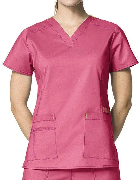 WonderWink 27.25 Inch Women's V-Neck Nursing Scrub Top