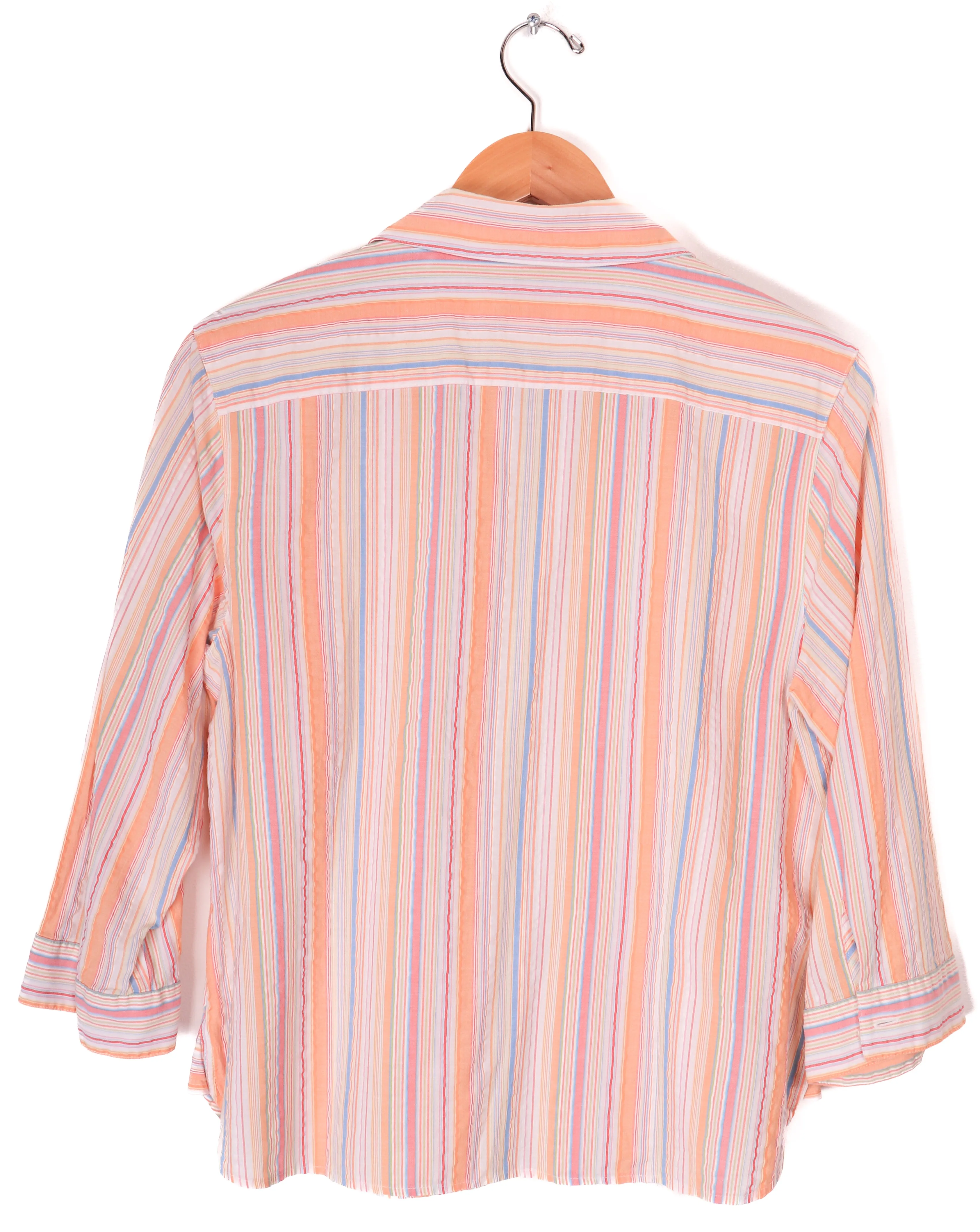 Y2K Talbots Colorful Striped Blouse